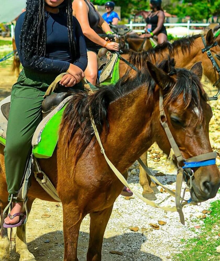 Excursia Punta Cana horseback riding tour with happy participants.
