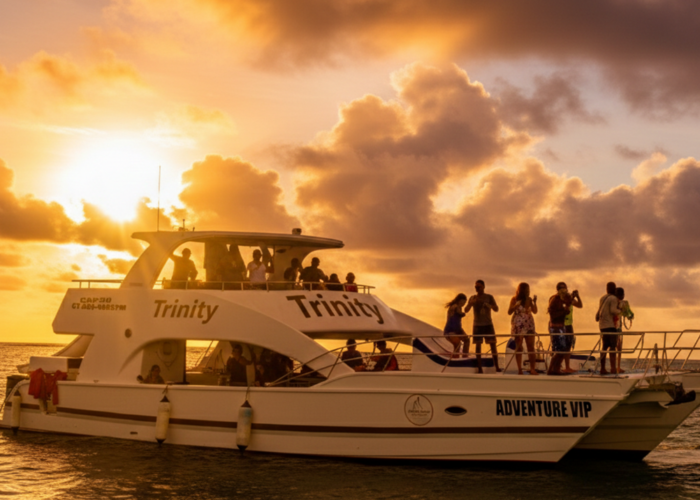 Sunset cruise on the Trinity boat, a top excursion in Punta Cana.