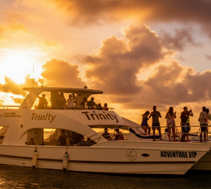 Sunset cruise on the Trinity boat, a top excursion in Punta Cana.