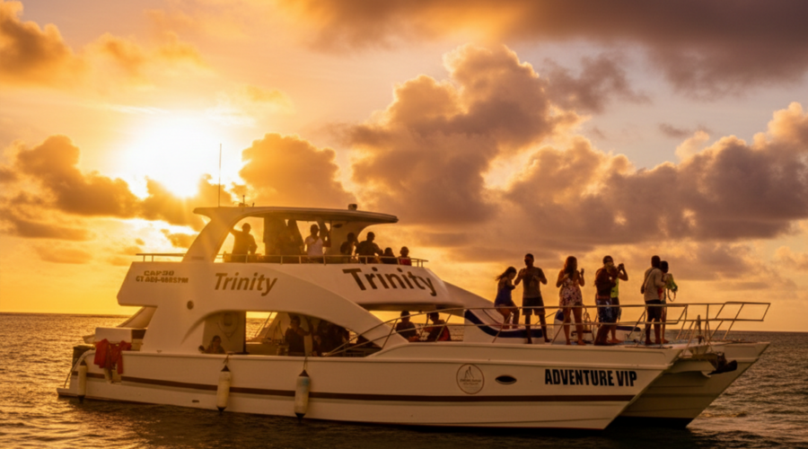 Sunset cruise on the Trinity boat, a top excursion in Punta Cana.