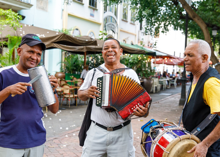 Musicians performing in Punta Cana, showcasing local culture and entertainment.